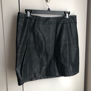 Free People High Wasted Leather Skirt